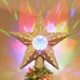 Christmas Star Tree Topper 12", Rotating Multicolor Lighted Christmas Tree Topper, Star Tree Toppers Lights for Xmas,Plug in Christmas Tree Ornament for Indoor New Year Holiday Tree Decoration