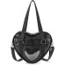 STEAMEDBUN Ita Bag Crossbody Heart Shaped Purse for Anime Pins Display