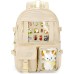 STEAMEDBUN Kawaii Backpack Cute Aesthetic Backpack for Girls,Ita Backpack with Inserts for School (without pins)
