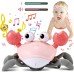 control future Baby Girl Toys Tummy Time: Pink Crawling Crab Babies Montessori Toy Learning 36 Months 3 Year Old Birthday Infant Girls Valentines Gifts Stuff 0 1 2 Essentials